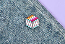 Load image into Gallery viewer, Trans Lesbian Pride - Medal Cube Pin-Pride Pin-PCMC_TRAN_LESB
