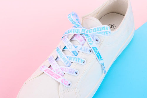 Trans Pride Flag White Shoelaces