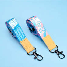 Load image into Gallery viewer, trans Pride Lanyards with reversible design by Proud Zebra in position 2
