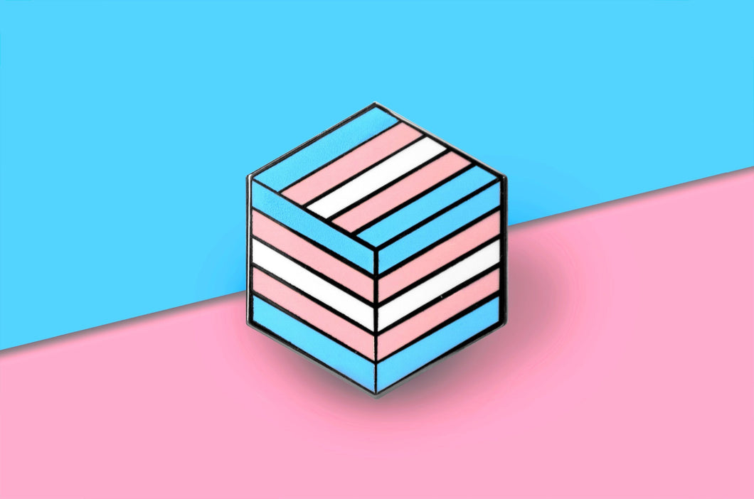 Transgender Flag - Flag Cube Pin-Pride Pin-PCFC_TRAN