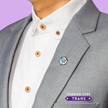 Load image into Gallery viewer, Transgender Flag - Identity Cube Pin-Pride Pin-PCIC_TRAN
