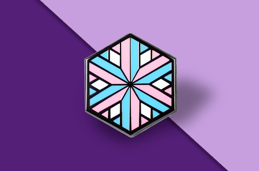 Transgender Flag - Identity Cube Pin-Pride Pin-PCIC_TRAN
