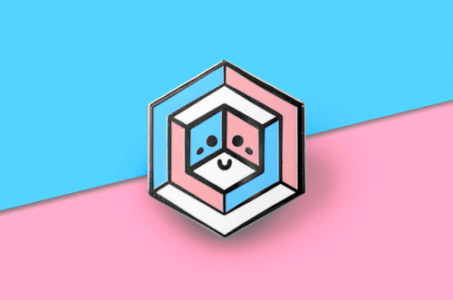 Transgender Flag - Proud Cube Pin
