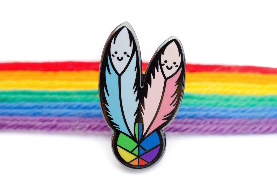 Two Spirit Feather Dancers Lapel Pin-Pride Pin-PANTS01